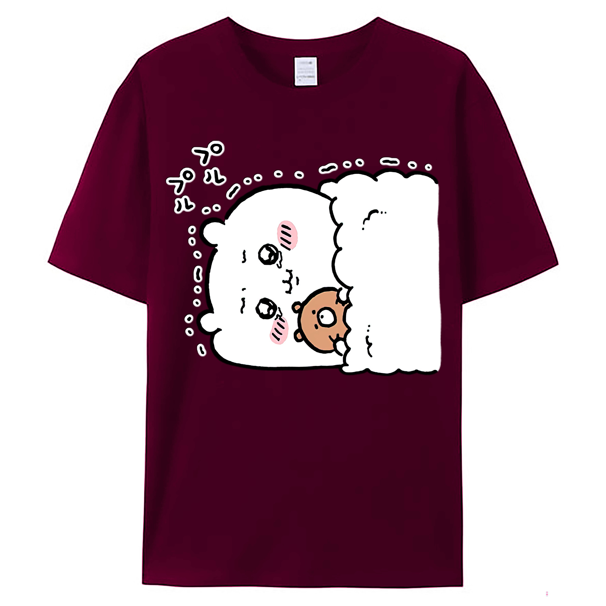 （画像用） ちいかわ ちいかわ Chii-kawa chiikawa レディースカジュアルプリントTシャツ（綿100％）